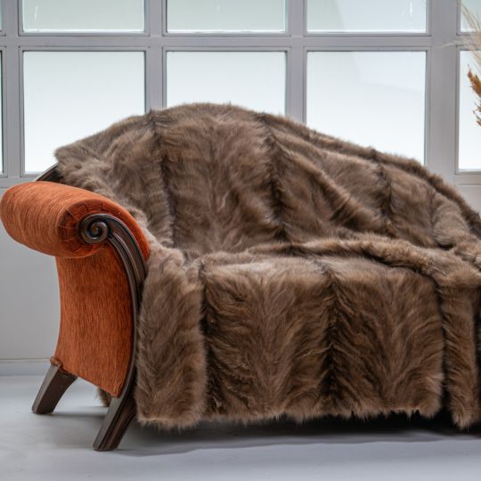 Tortora Sable Fur Throw Blanket