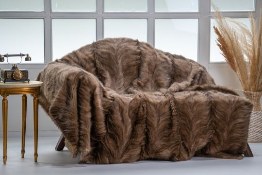 Tortora Sable Fur Throw Blanket