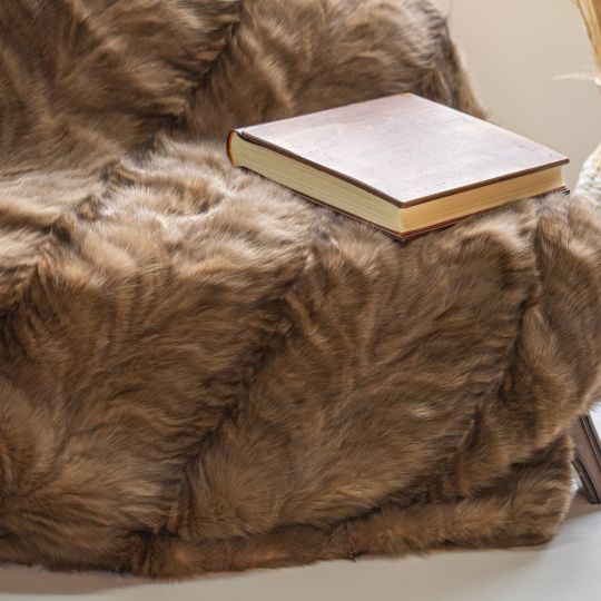 Tortora Sable Fur Throw Blanket