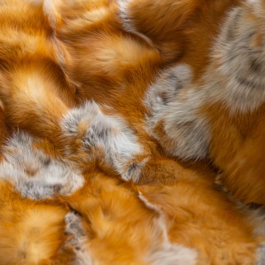 Canadian Red Fox Fur Blanket