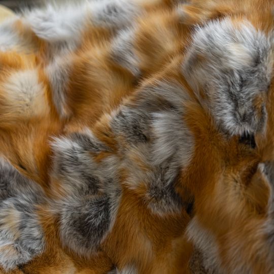 Canadian Red Fox Fur Throw Blanket