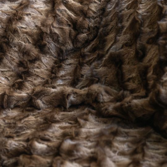 Natural Sable Fur Throw Blanket