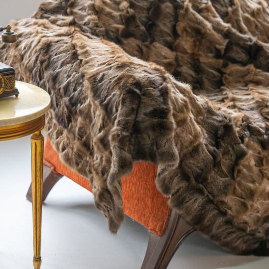 Sable Fur Throw Blanket