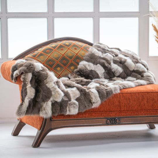 Fox Fur Throw Small Blanket or Carpet