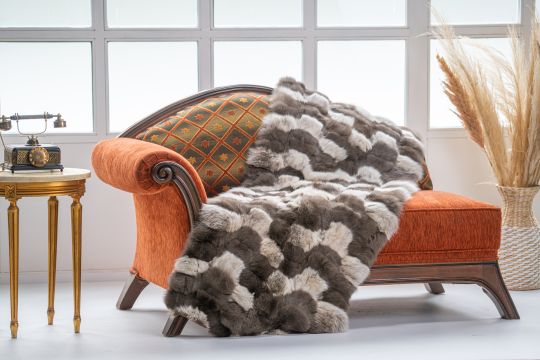 Fox Fur Throw Small Blanket or Carpet