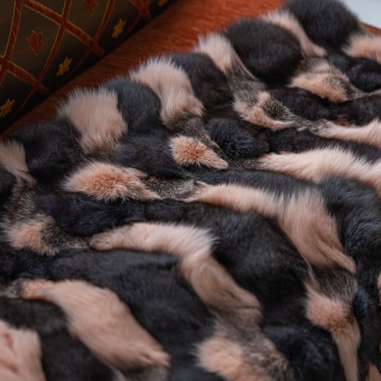 Fox Fur Throw Small Blanket or Carpet