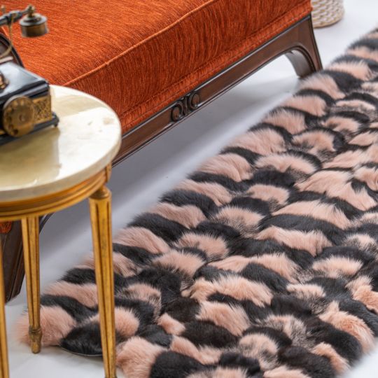 Fox Fur Throw Small Blanket or Carpet