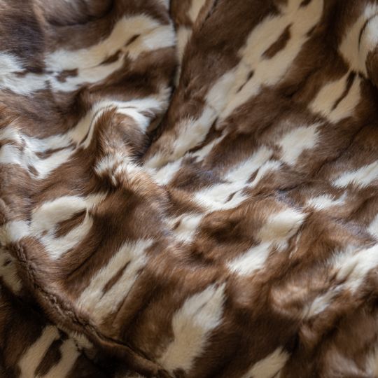 Stone Marten Fur Throw Blanket