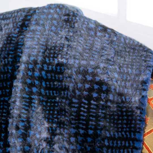 Blue Mink Fur Throw Blanket