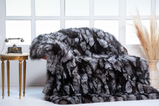 Scandinavian Mink Fur Throw Blanket