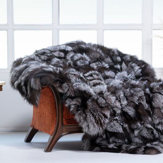 Scandinavian Mink Fur Throw Blanket