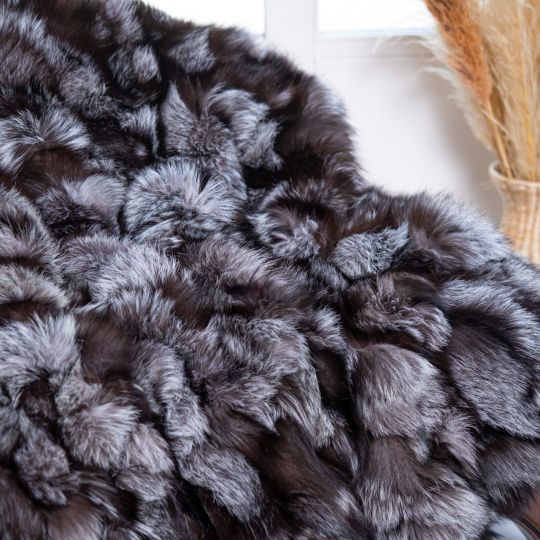 Scandinavian Mink Fur Throw Blanket