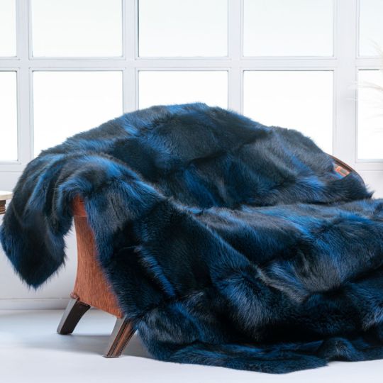 Scandinavian Mink Fur Throw Blanket