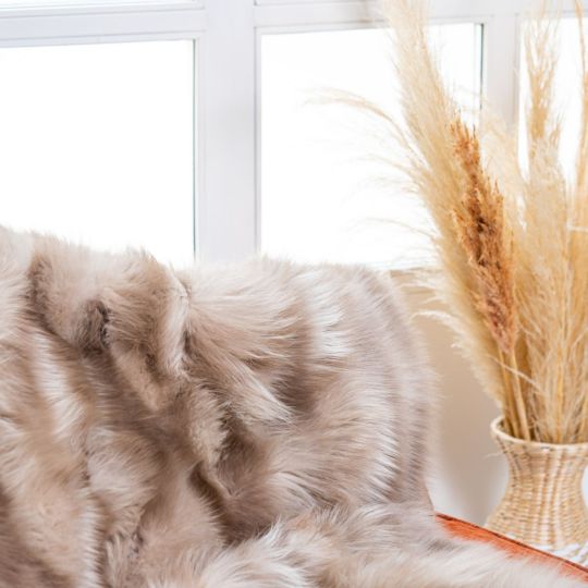 Scandinavian Mink Fur Throw Blanket