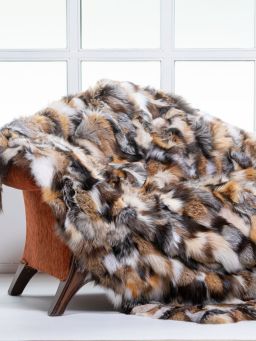 Scandinavian Mink Fur Throw Blanket