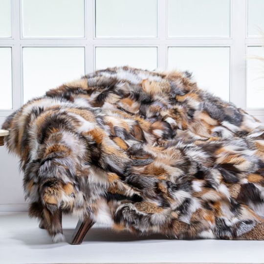 Scandinavian Mink Fur Throw Blanket