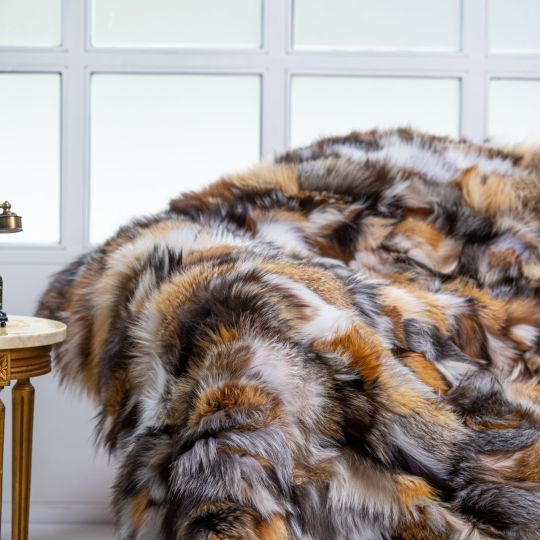 Scandinavian Mink Fur Throw Blanket