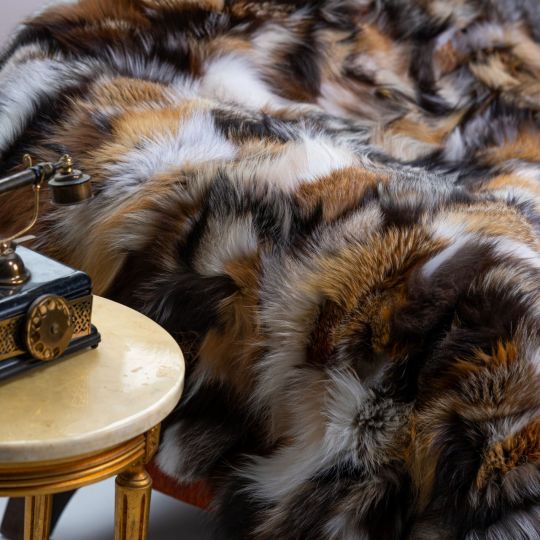 Scandinavian Mink Fur Throw Blanket