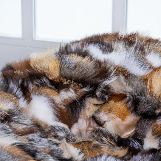 Scandinavian Mink Fur Throw Blanket