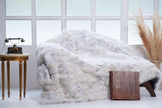 Scandinavian Mink Fur Throw Blanket