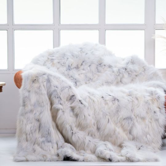 Scandinavian Mink Fur Throw Blanket