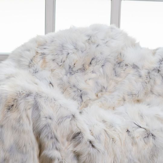 Scandinavian Mink Fur Throw Blanket