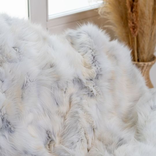 Scandinavian Mink Fur Throw Blanket