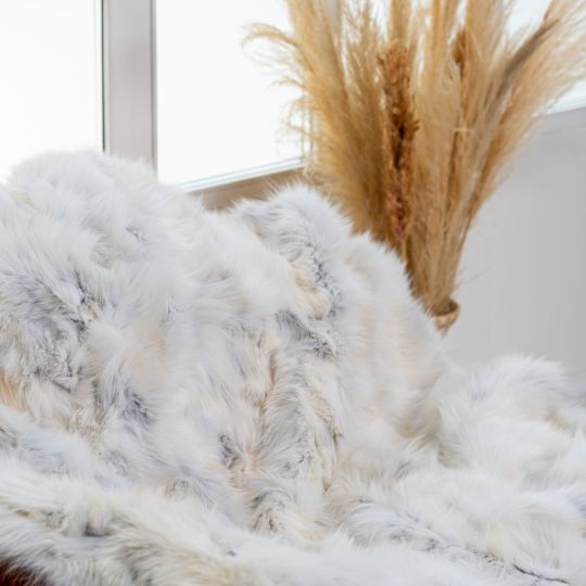 Scandinavian Mink Fur Throw Blanket