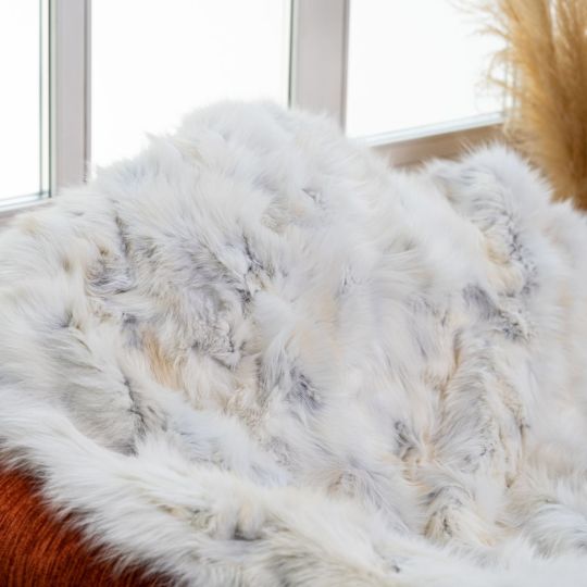 Scandinavian Mink Fur Throw Blanket