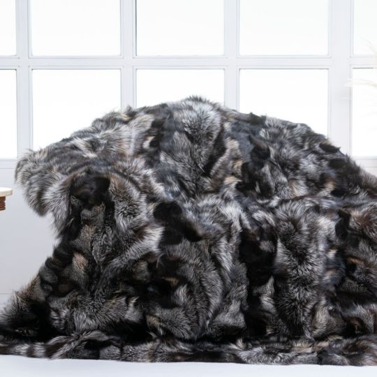 Scandinavian Mink Fur Throw Blanket