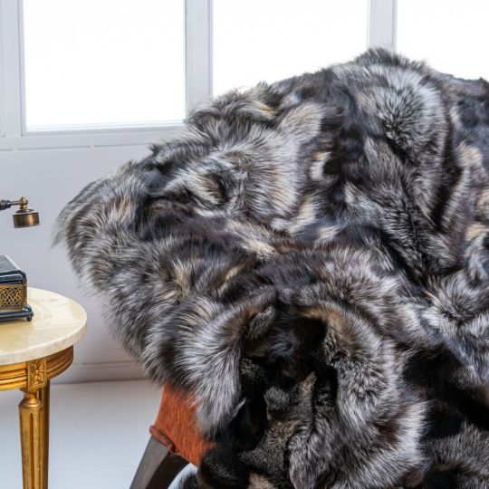 Scandinavian Mink Fur Throw Blanket