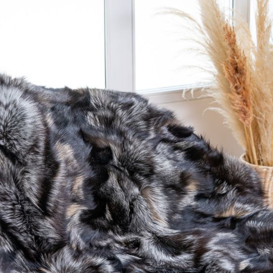 Scandinavian Mink Fur Throw Blanket