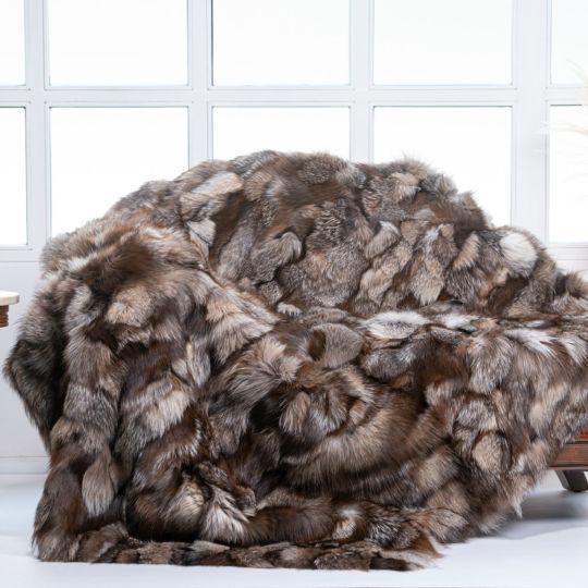 Scandinavian Mink Fur Throw Blanket