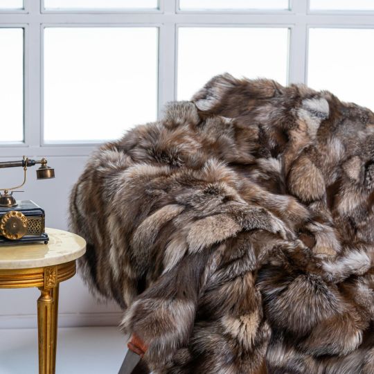 Scandinavian Mink Fur Throw Blanket