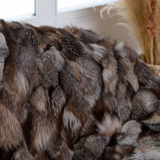 Scandinavian Mink Fur Throw Blanket