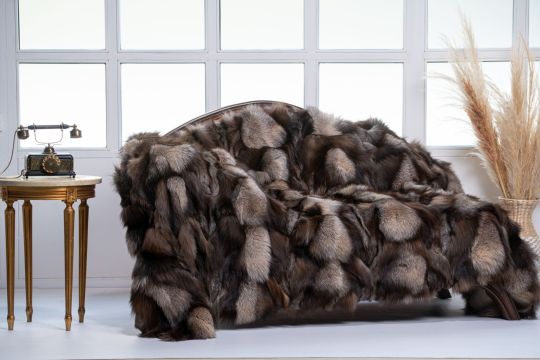 Crystal Fox Fur Blanket