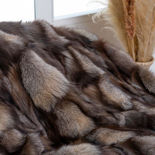 Crystal Fox Fur Blanket