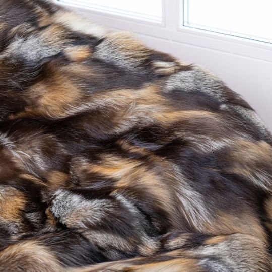 Gross Fox Fur Throw Blanket