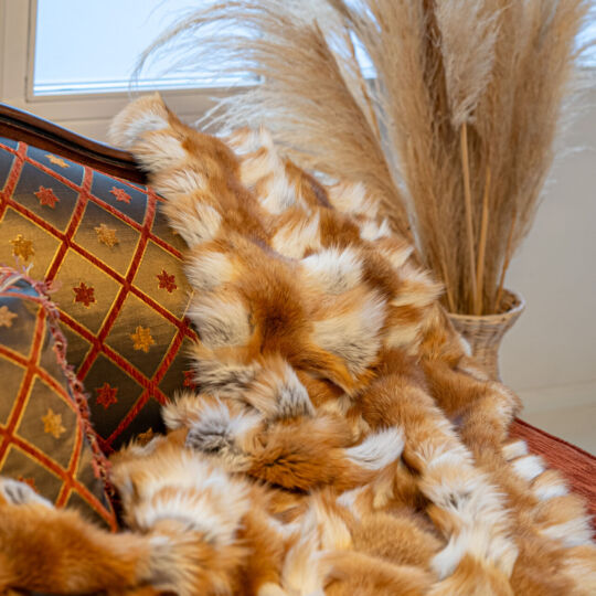 Canadian Red Fox Fur Floor Mat