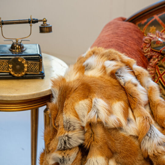 Canadian Red Fox Fur Floor Mat