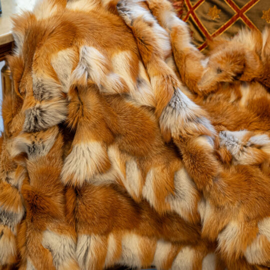 Canadian Red Fox Fur Floor Mat