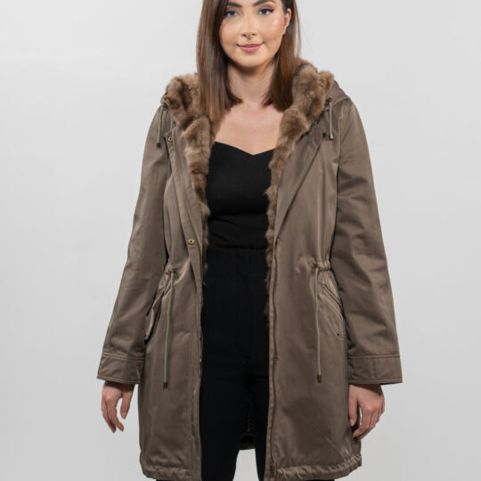 Insulated parka with Sable Lining