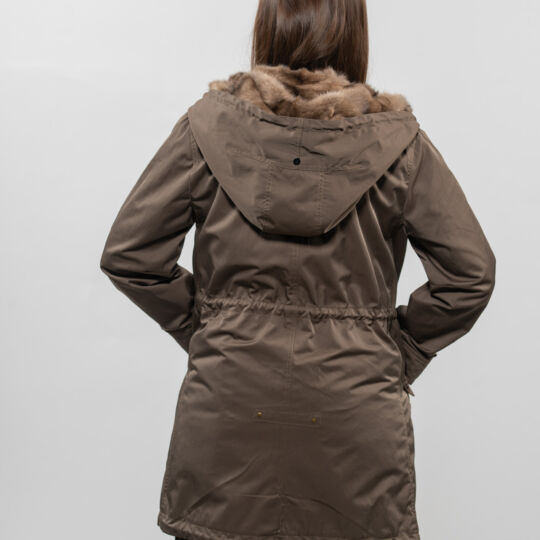 Insulated parka with Sable Lining