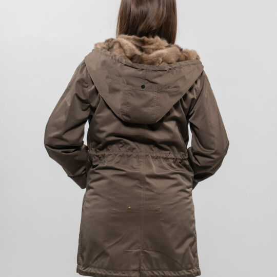 Insulated parka with Sable Lining