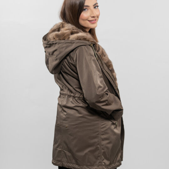 Insulated parka with Sable Lining