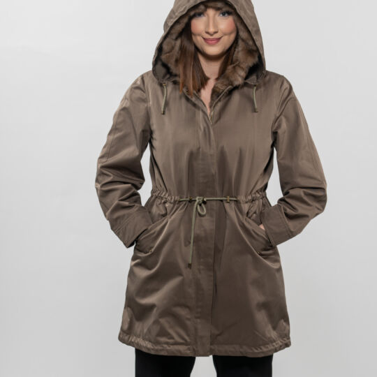 Insulated parka with Sable Lining