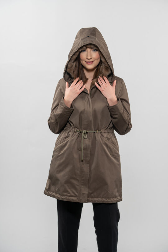 Insulated parka with Sable Lining