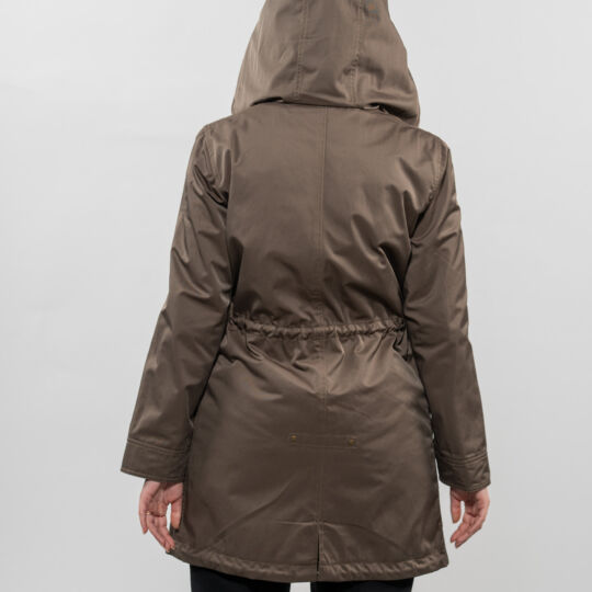 Light Khaki Parka with Sheepskin Lining