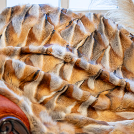 Canadian Red Fox Fur Blanket