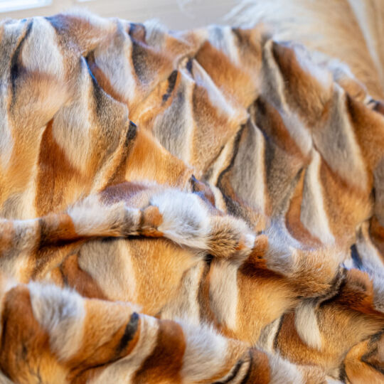 Canadian Red Fox Fur Blanket